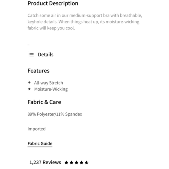 Fabletics Ellie Sports Bra in Violet Storm sz M - Picture 10 of 10